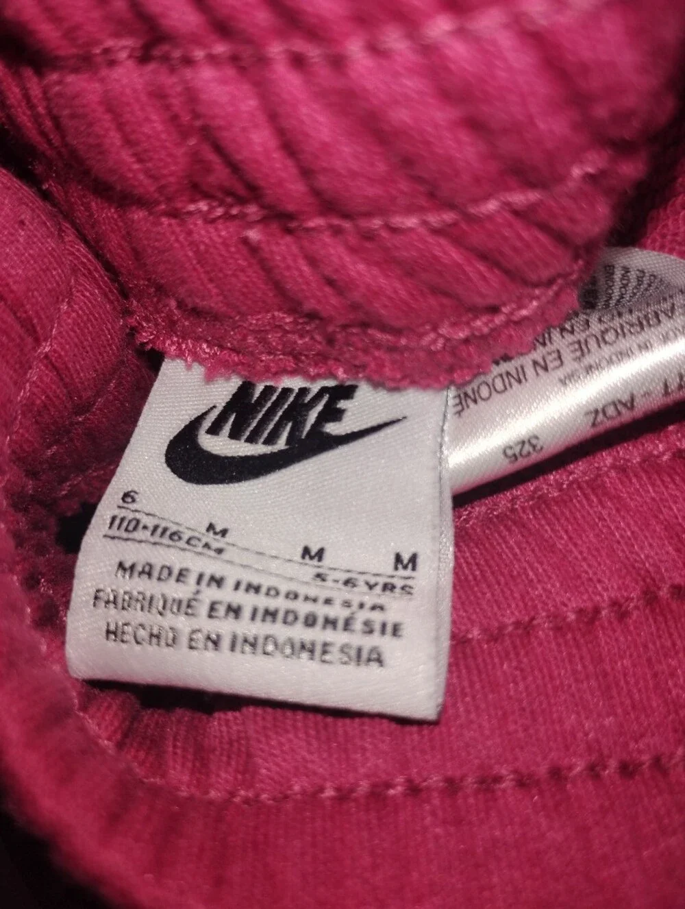Nike Lightweight Burgundy/Pink Kids Crewneck Sweatshirt and Joggers Set - Picture 5 of 7